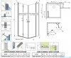 Radaway Nes KDD B / KDD II kabina 80x80cm lewa chrom połysk przejrzyste 10024080-01-01L/10016080-01-01R